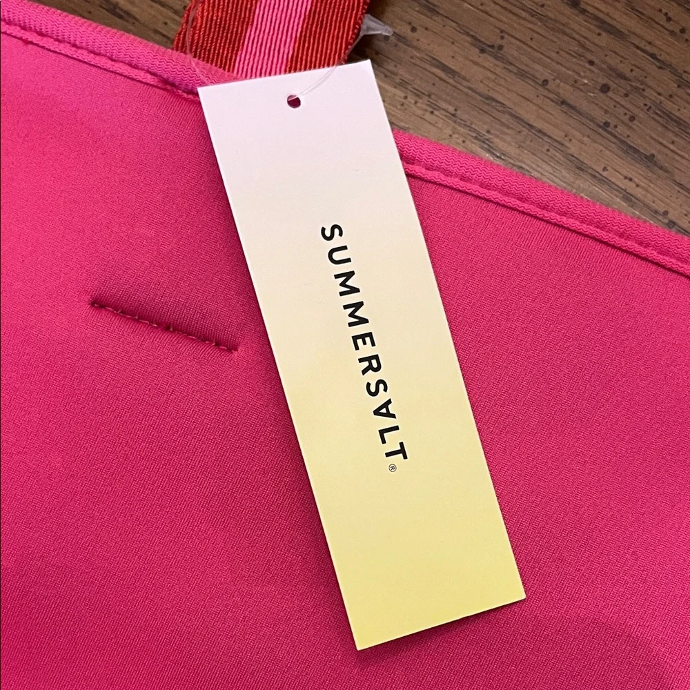 Summmersalt Pink and‎ Red Neoprene Tote Bag, NWT - Picture 10 of 13